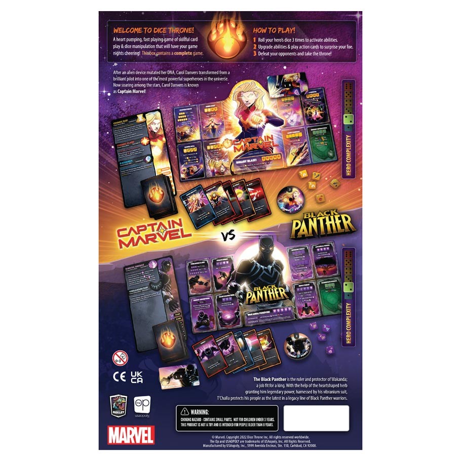 Dice Throne : Marvel 2 Hero Box 1 - Captain Marvel and Black Panther